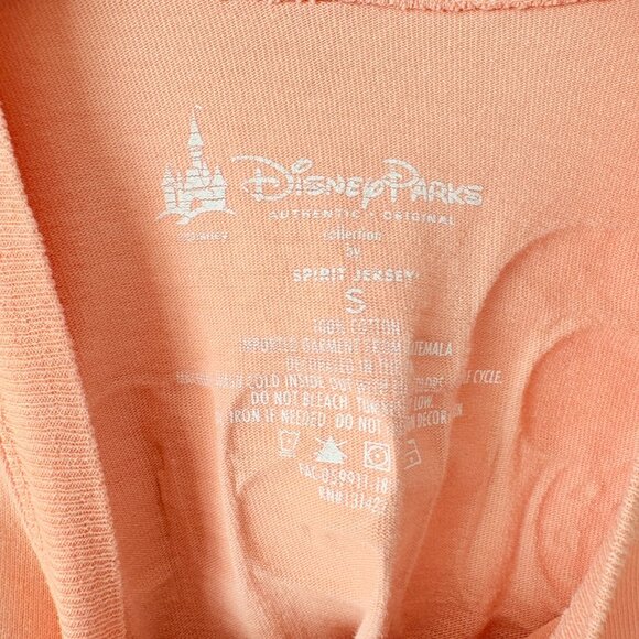 Walt Disney World Spirit Jersey Glitter Long Sleeve Coral Pink Rose Gold Small - Picture 7 of 7